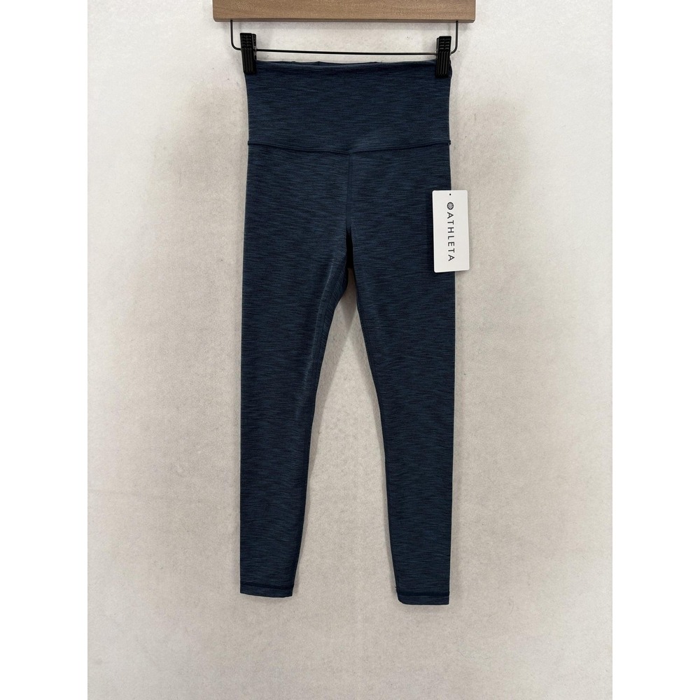 Athleta Ultra High Rise Elation 7/8 Leggings Womens XXS Blue Powervita Yoga Gym